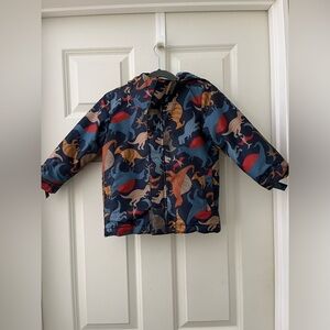 The Children’s Place Toddler Boys Print 3 In 1 Jacket - Blue Dinosaur print 3T